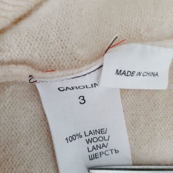 AMERICAN RETRO 100% Wool Button Down Cardigan w/ Black Mesh Sz M Flawed - Picture 14 of 14